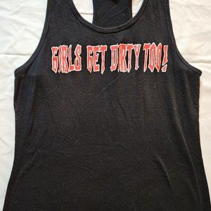 Girls Get Dirty Too Off-Road Vixens Black Tank Top Womens XL